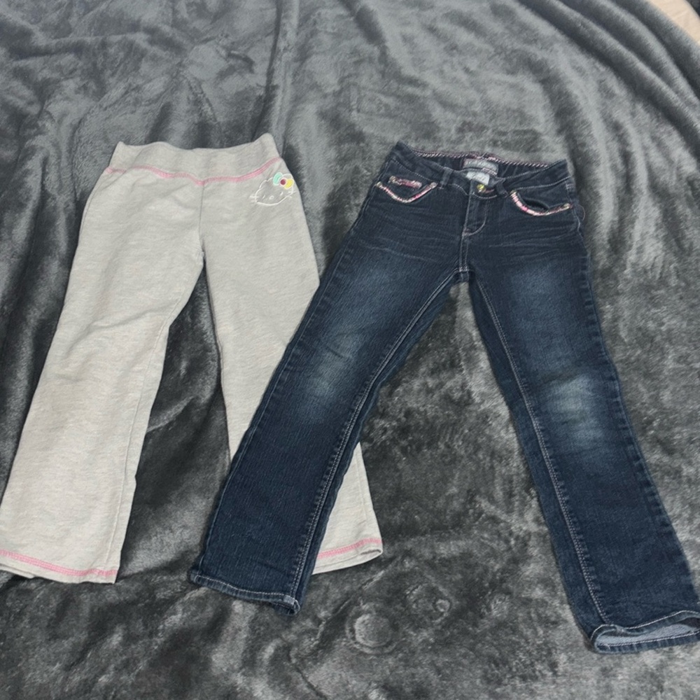 2 pairs of little girls pants a size 6x
